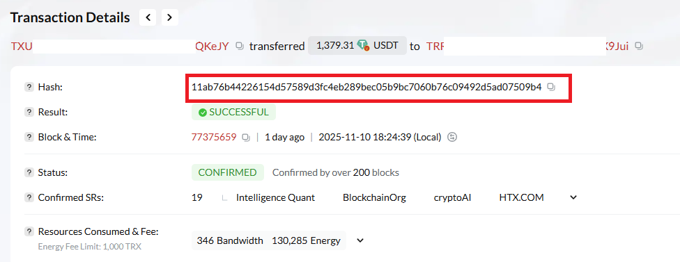 TXiD checking example