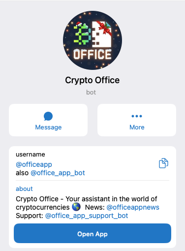 Crypto Office in Telegram